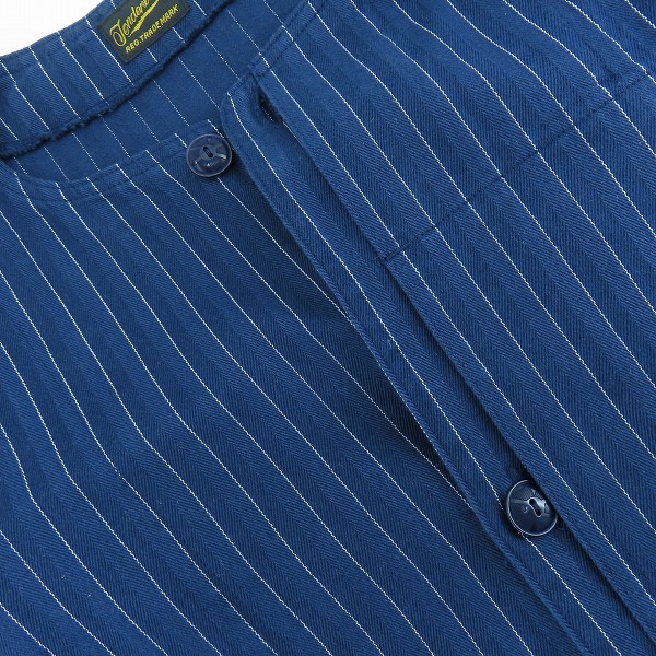 実際に弊社で買取させて頂いたTENDERLOIN/テンダーロイン ストライプ柄 ノーカラー コート Sの画像 5枚目