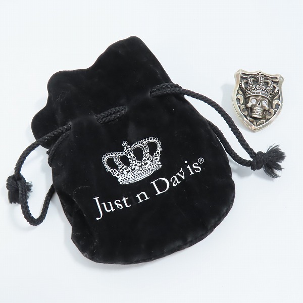 実際に弊社で買取させて頂いたJustin Davis/ジャスティンデイビス テンプテーションスカル 盾 ペンダントトップの画像 4枚目