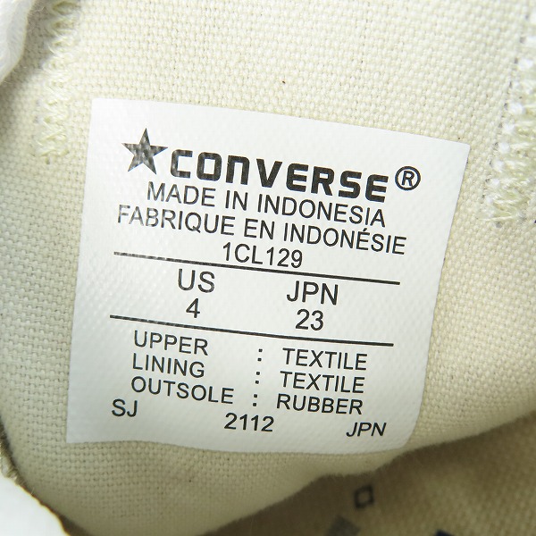 実際に弊社で買取させて頂いた【未使用】CONVERSE/コンバース CANVAS ALL STAR オールスター 1CL129/23.0の画像 5枚目