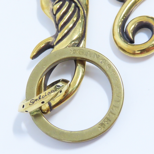 実際に弊社で買取させて頂いた（2）GANGSTERVILLE/ギャングスタービル × galcia/ガルシア スワローキーホルダー ブラスの画像 6枚目