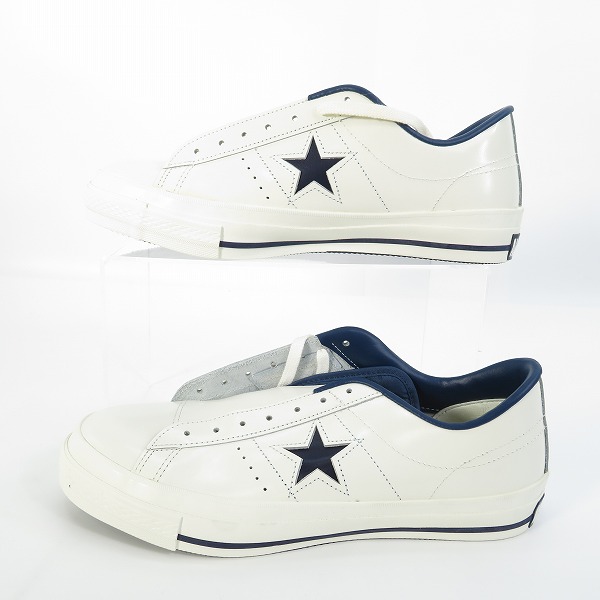 実際に弊社で買取させて頂いた【未使用】CONVERSE/コンバース ONE STAR OX ワンスター WHITE/MIDNIGHT/9の画像 3枚目