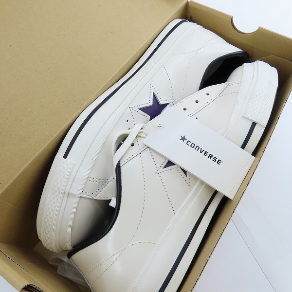実際に弊社で買取させて頂いた【未使用】CONVERSE/コンバース ONE STAR J WHT/PUR/10.5の画像 8枚目