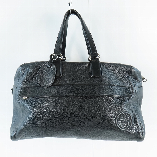 実際に弊社で買取させて頂いたGUCCI/グッチ キャリーオンダッフル インターロッキングG レザー ボストンバッグ 322055