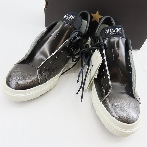 実際に弊社で買取させて頂いた【未使用】CONVERSE/コンバース ONE STAR OX ALLIGATOR/BLACK/9.5