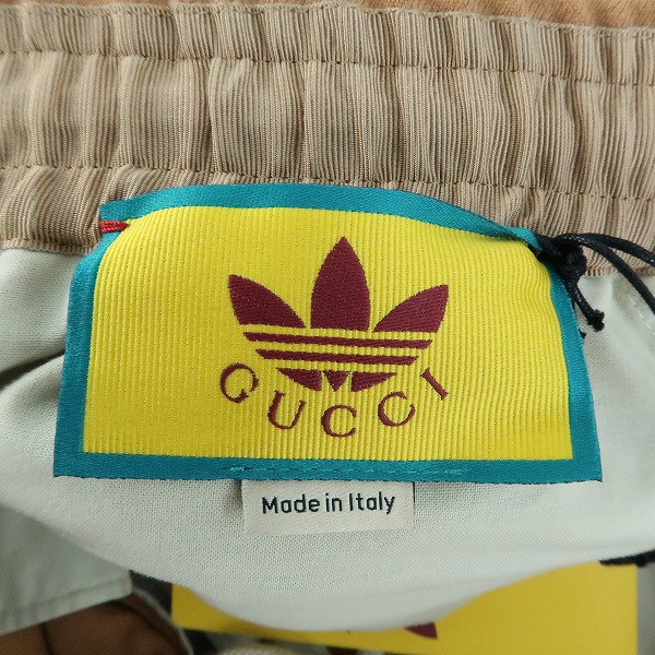 実際に弊社で買取させて頂いた【未使用】GUCCI×adidas/グッチ×アディダス 3ストライプ サイドライン トラックパンツ/48の画像 2枚目