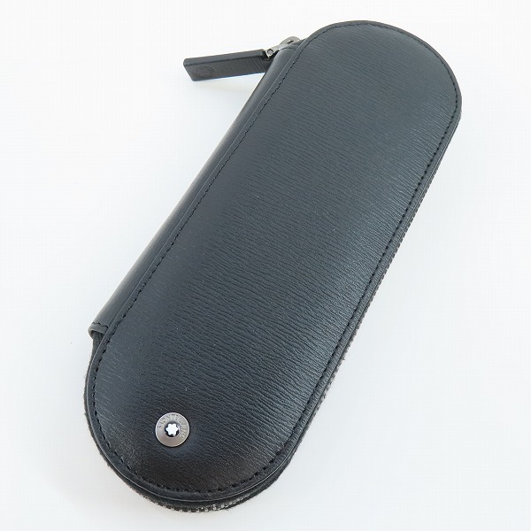 実際に弊社で買取させて頂いたMONTBLANC/モンブラン ラウンドジップ レザー ペンケース 2本用