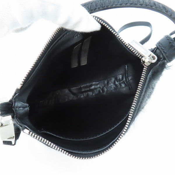 実際に弊社で買取させて頂いたRick Owens/リック・オウエンス スモールアドリ ハラコショルダーバッグ/ ブラック/RA02C0325LHLの画像 4枚目