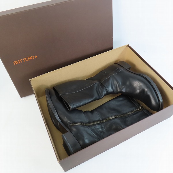 実際に弊社で買取させて頂いたBUTTERO/ブッテロ ジップアップ レザー ロング ブーツ B823UCGB/40の画像 7枚目