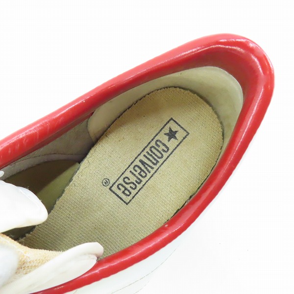 実際に弊社で買取させて頂いたCONVERSE/コンバース ONE STAR OX ローカットスニーカー ホワイト×レッド/9.5の画像 4枚目