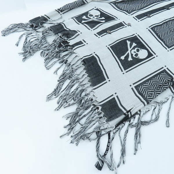 実際に弊社で買取させて頂いたmastermind JAPAN/マスターマインドジャパン 半袖 フリンジストールシャツ /MC2-SH43-40/Mの画像 5枚目