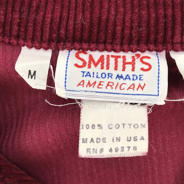 実際に弊社で買取させて頂いたSMITH'S/スミス 90S/ヴィンテージ/SMITH’S AMERICANタグ 2nd モデル コーデュロイ ジャケット Mの画像 2枚目