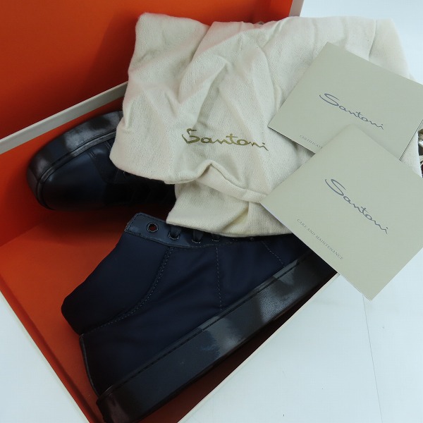 実際に弊社で買取させて頂いたSANTONI/サントーニ 迷彩柄/カモフラ柄 ソール ナイロン ハイカット スニーカー MBGU20508CABRRPPU60/6の画像 8枚目