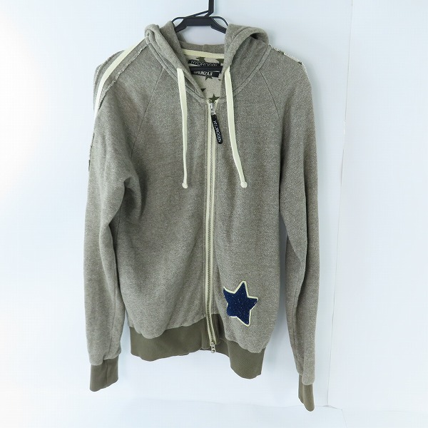 実際に弊社で買取させて頂いたHYDROGEN/ハイドロゲン BRONZAJI ブロンザージ スターワッペン サイドライン ジップアップパーカー/S
