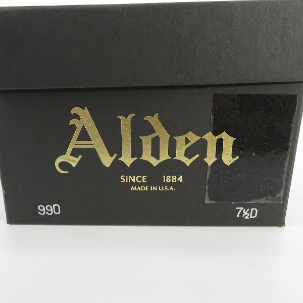 実際に弊社で買取させて頂いたALDEN/オールデン SHELL CORDOVAN LEATHER/シェルコードバンレザー プレーントゥ シューズ 990 7.5Dの画像 9枚目