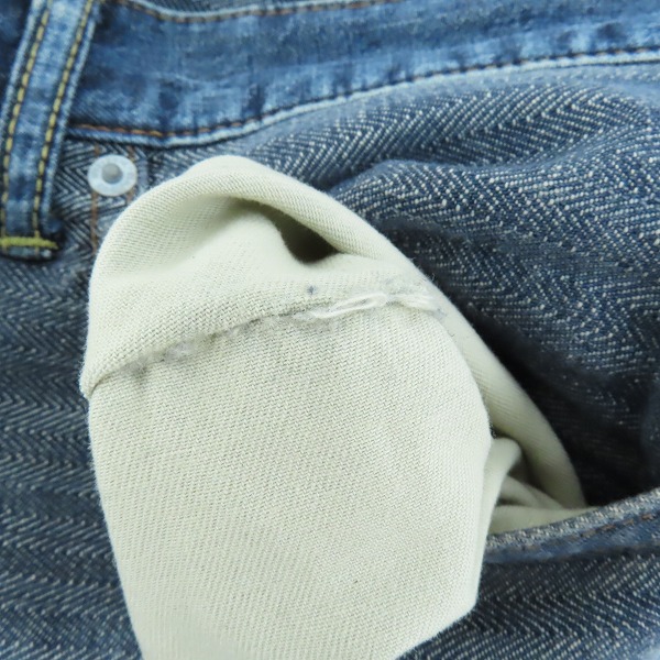 実際に弊社で買取させて頂いたHYSTERIC GLAMOUR/ヒステリックグラマー スクラッチブーツカットデニムパンツ 02212AP01/30の画像 7枚目