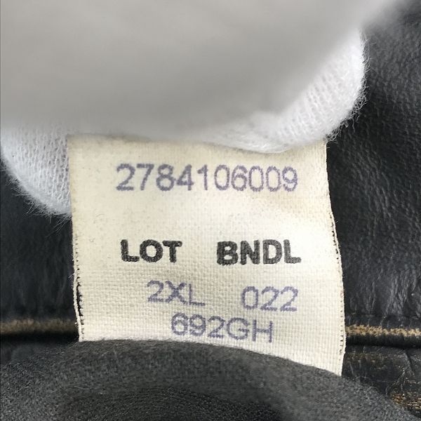 実際に弊社で買取させて頂いたGLAD HAND×SCHOTT/グラッドハンド×ショット レザーダブルライダース/692GH/XXLの画像 5枚目