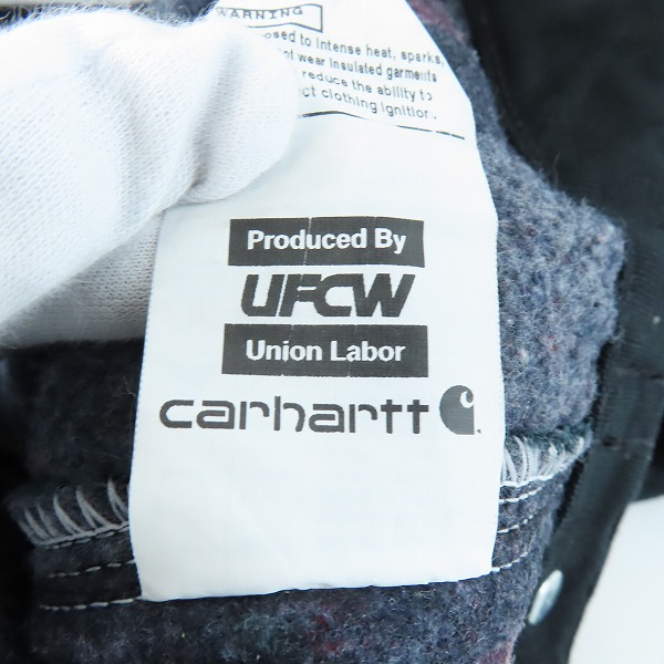 実際に弊社で買取させて頂いたcarhartt/カーハート アクティブジャケット HELMETS TO HARDHATS ブラック/2XLの画像 4枚目