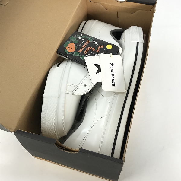実際に弊社で買取させて頂いた【未使用】CONVERSE/コンバース ハロウィン限定モデル ONE STAR P&F OX/ワンスター レザースニーカー/9.5の画像 8枚目