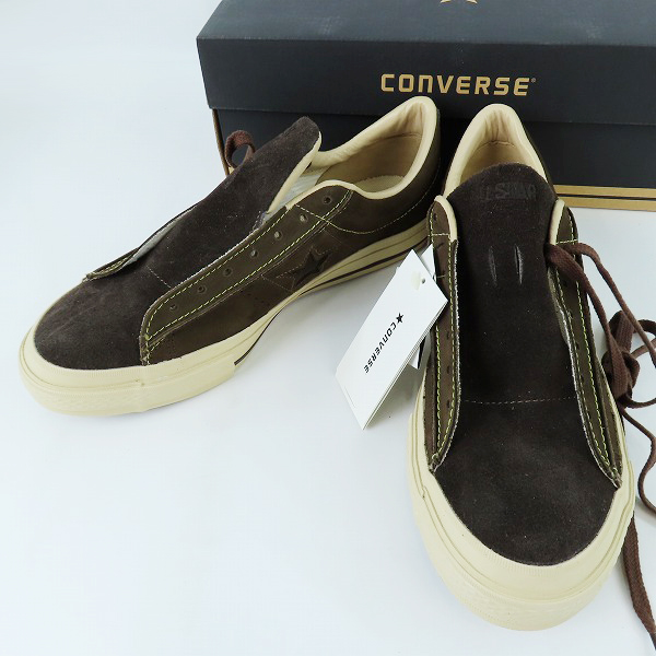 実際に弊社で買取させて頂いた【未使用】CONVERSE/コンバース ONE STAR GRAIN OX ワンスター /BROWN/9.5