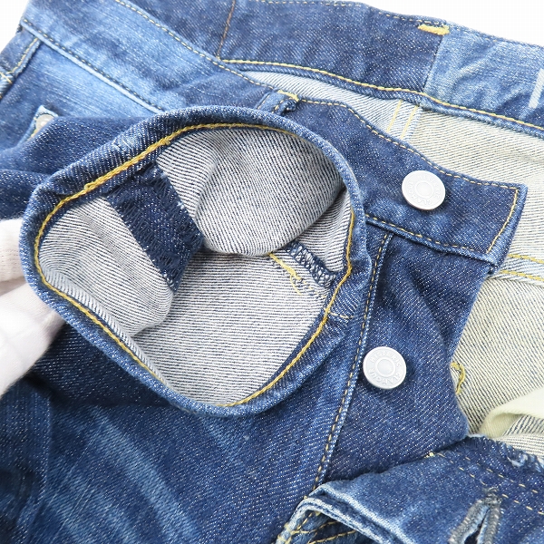 実際に弊社で買取させて頂いたHYSTERIC GLAMOUR/ヒステリックグラマー レディース スタッズ デニムパンツ 0141AP05/XXSの画像 7枚目