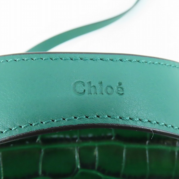 実際に弊社で買取させて頂いたCHLOE/クロエ CHLOE C/クロエシー 2WAY ハンドバッグ/ショルダーバッグ 型押し クロコダイル CHC19US193の画像 7枚目