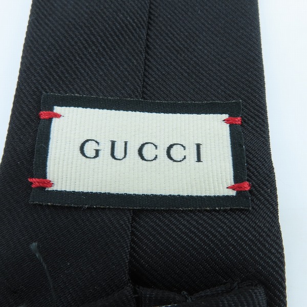 実際に弊社で買取させて頂いた【JPタグ】GUCCI/グッチ スネーク/蛇 シルク ネクタイの画像 3枚目