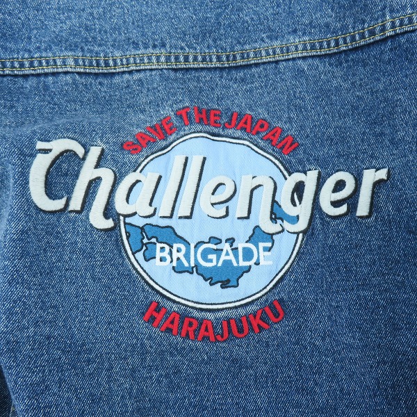 実際に弊社で買取させて頂いたCHALLENGER /チャレンジャー ICE WASHED PATCH DENIM JACKET/アイスウォッシュパッチデニムジャケット CLG-JK 022-015/XLの画像 5枚目