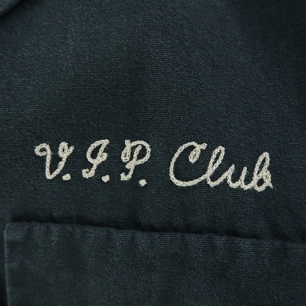 実際に弊社で買取させて頂いたHYSTERIC GLAMOUR/ヒステリックグラマー MEMBERS ONLY プリント 刺繍 ボーリング シャツ/Mの画像 5枚目