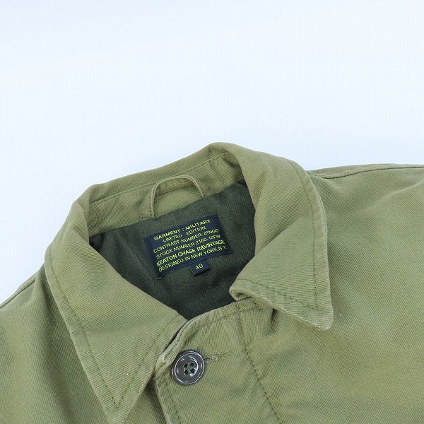 実際に弊社で買取させて頂いたKEATON CHASE/キートンチェイス R&VINTAGE/アールアンドヴィンテージ A-2 DECK JACKET/40の画像 4枚目