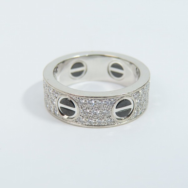 実際に弊社で買取させて頂いたCartier/カルティエ DIAMOND-PAVED CERAMIC LOVE RING ダイヤパヴェ セラミック ラブリング/12号の画像 2枚目