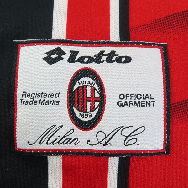 実際に弊社で買取させて頂いたlotto/ロット ACミラン 96/97 トレーニングシャツ /XLの画像 3枚目