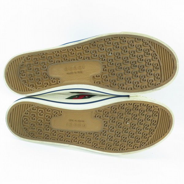 実際に弊社で買取させて頂いたGUCCI/グッチ TENNIS 1977 シェリーライン mini GG ジャカード ローカットスニーカー/8の画像 2枚目