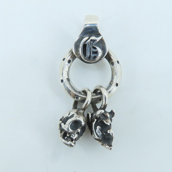 実際に弊社で買取させて頂いた(1)GANGSTERVILLE×Galcia/ギャングスタービル×ガルシア スカル＆デビル ペンダントトップの画像 1枚目