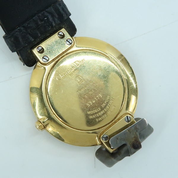 実際に弊社で買取させて頂いた【ジャンク/動作未確認】Christian Dior/クリスチャンディオール バギラ クォーツ 腕時計 L47.153.3の画像 3枚目