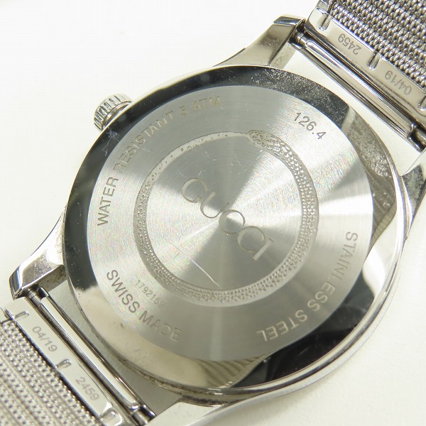 実際に弊社で買取させて頂いたGUCCI/グッチ Gタイムレス bee スネーク ウォッチ/腕時計 クォーツ 126.4/YA1264123【動作未確認】の画像 4枚目