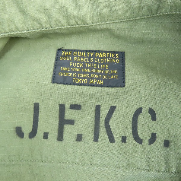 実際に弊社で買取させて頂いたWACKO MARIA/ワコマリア GUILTY PARTIES 天国東京 美人画 ミリタリーシャツ/Sの画像 2枚目