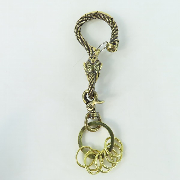 実際に弊社で買取させて頂いた(1)Gangsterville×galcia/ギャングスタービル×ガルシア キーホルダー DEVIL/デビル ブラス 真鍮 キーフック 14cmの画像 2枚目
