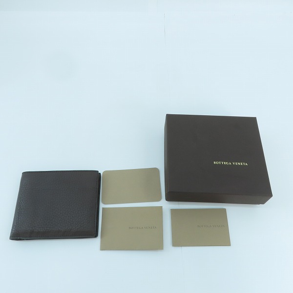 実際に弊社で買取させて頂いたBOTTEGA VENETA/ボッテガヴェネタ レザー二つ折り財布の画像 9枚目