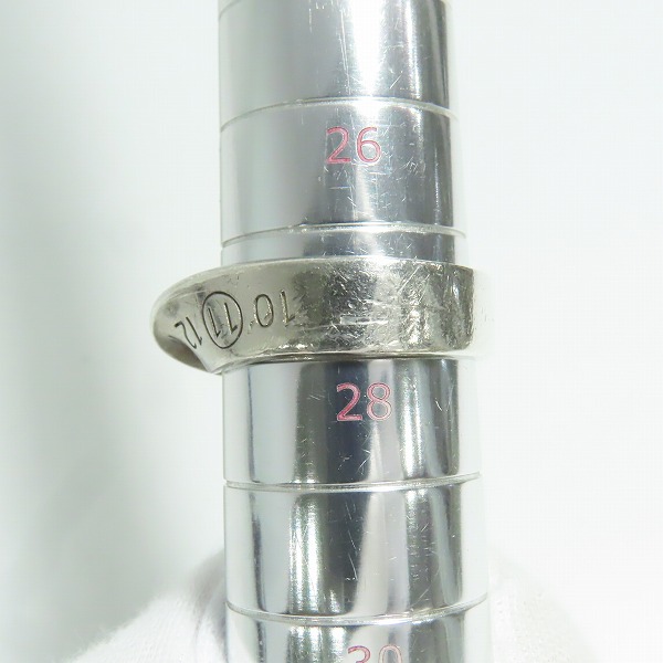 実際に弊社で買取させて頂いたMaison Martin Margiela/メゾンマルタンマルジェラ TWIST RING/ツイストリング ナンバリングロゴ SM1UQ0057/27.5-28号の画像 8枚目