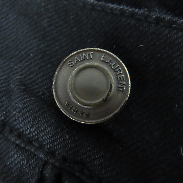 実際に弊社で買取させて頂いた【JPタグ】SAINT LAURENT PARIS/サンローラン 15AW コーティング ストレッチ スリム スキニーデニムパンツ 390001 Y899I/29の画像 8枚目