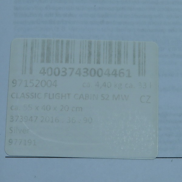 実際に弊社で買取させて頂いたRIMOWA/リモワ ルフトハンザ トパーズ 4輪 キャリーケース 921.52/32Lの画像 8枚目