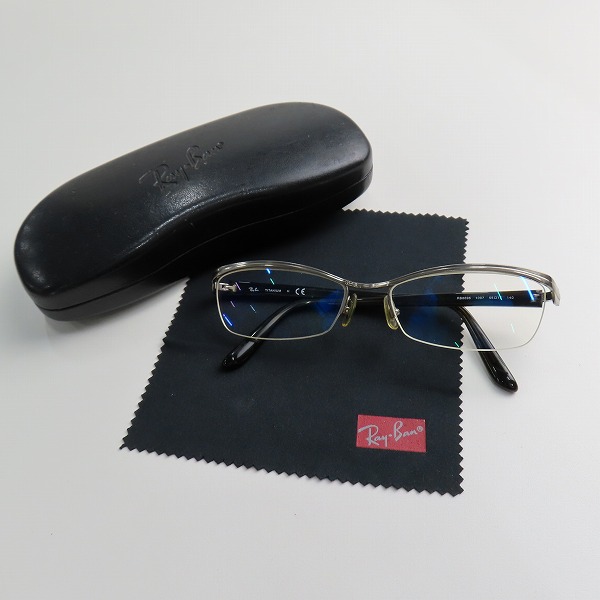 実際に弊社で買取させて頂いたRayBan/レイバン ハーフリム チタン 度入り眼鏡/メガネフレーム RB8696 1097の画像 8枚目