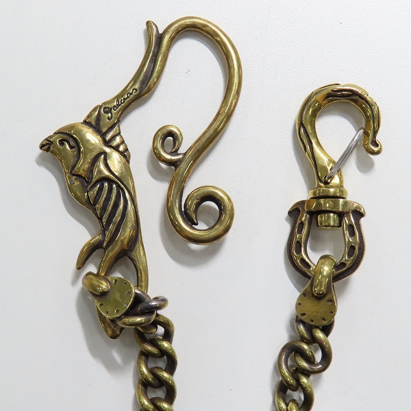 実際に弊社で買取させて頂いたGangsterville×galcia/ギャングスタービル×ガルシア SWALLOW WALLET-CHAIN ウォレットチェーン ブラス/真鍮の画像 2枚目