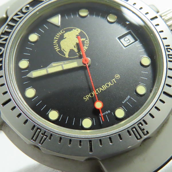 実際に弊社で買取させて頂いたHUNTING WORLD/ハンティングワールド ETA QUARTZ デイトの画像 6枚目