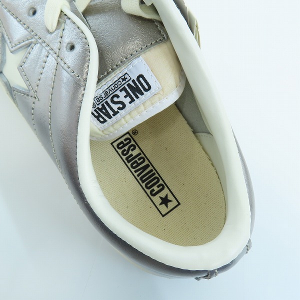 実際に弊社で買取させて頂いたCONVERSE/コンバース One Star ワンスター Enamel Leather Ox Silver 1C016/28の画像 4枚目