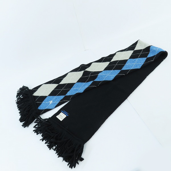 実際に弊社で買取させて頂いたBURBERRY BLUE LABEL/バーバリーブルーレーベル  アーガイルマフラーの画像 1枚目