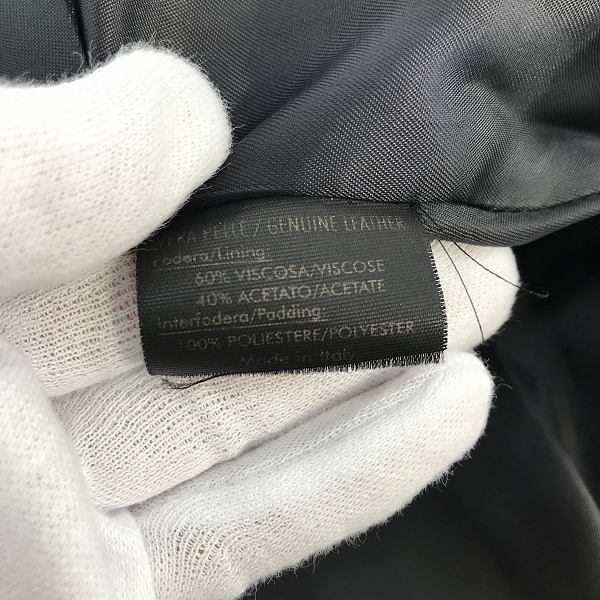 実際に弊社で買取させて頂いたGUCCI/グッチ VERA PELLE レザー中綿入りレザーブルゾン 46の画像 3枚目