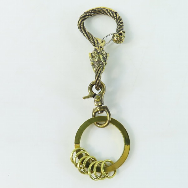 実際に弊社で買取させて頂いた(4)Gangsterville×galcia/ギャングスタービル×ガルシア キーホルダー DEVIL/デビル ブラス 真鍮 キーフック 15cmの画像 2枚目