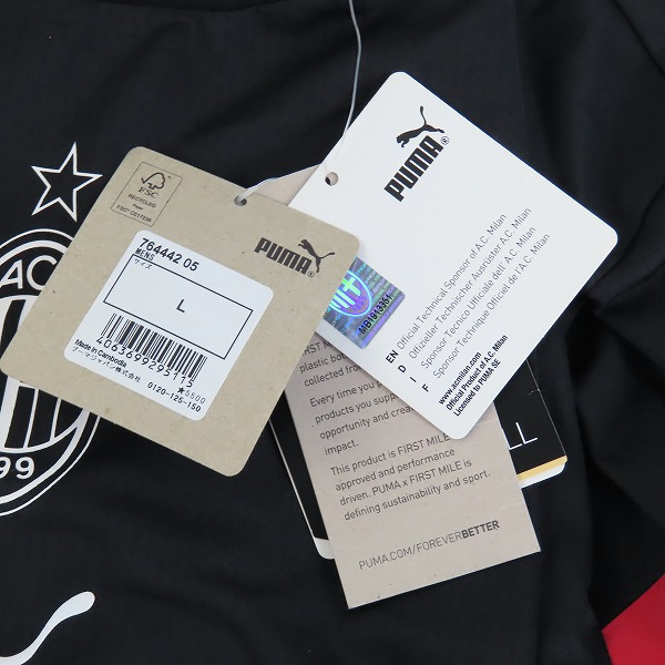 実際に弊社で買取させて頂いた【未使用】PUMA/プーマ ACミラン 21/22 PM 半袖シャツ 764442 05 /L の画像 6枚目