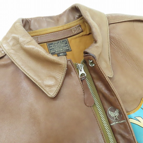 実際に弊社で買取させて頂いたBUZZ RICKSON'S/バズリクソンズ TYPE A-2 フライングタイガー フライトジャケット BR80563 40の画像 2枚目